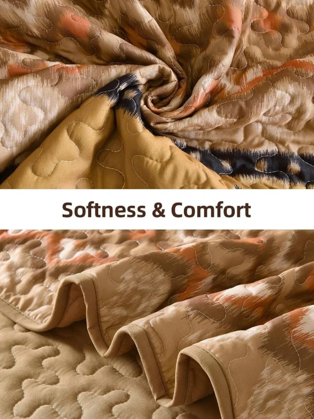 Brown Aztec Boho Quilt Set – Southwestern Bedspread